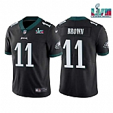 Men & Women & Youth Philadelphia Eagles #11 A.J. Brown Black Super Bowl LVII Patch Vapor Untouchable Limited Stitched Jersey,baseball caps,new era cap wholesale,wholesale hats